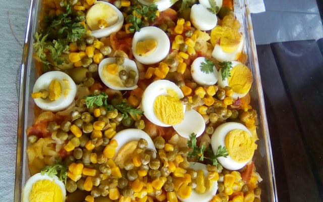 Macarrão ao forno com bacon e mussarela