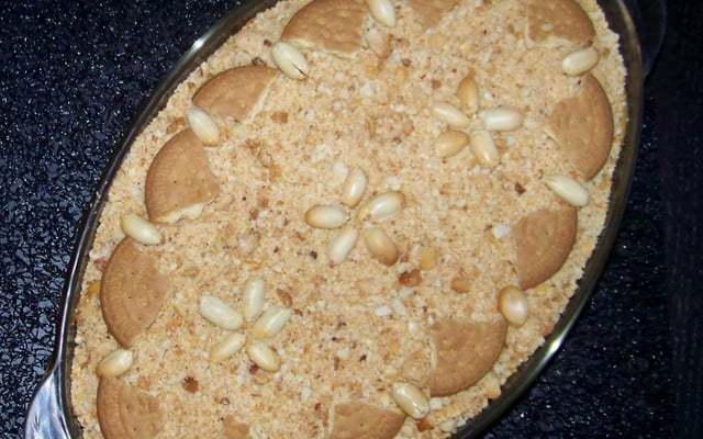 Pavê de doce de leite com amendoim