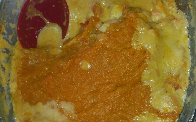 Escondidinho de camarão com abóbora