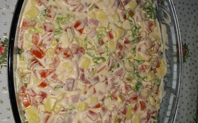 Salada em camadas simples