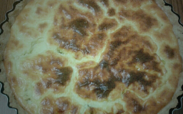 Quiche de queijo e alho poró
