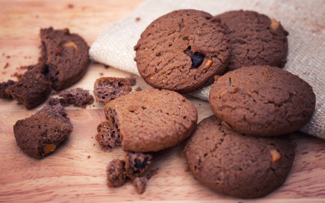 Biscoitos de aveia e chocolate