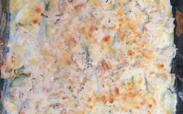 Lasanha de abobrinha com molho branco