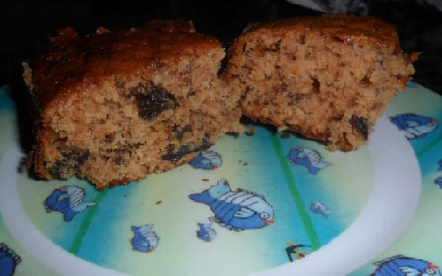 Bolo de Whey Protein com ameixa seca