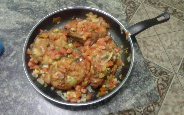 Cação no vinagrete