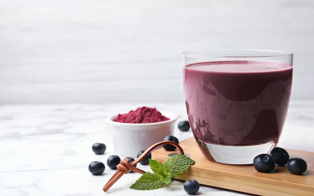 Batida de açaí com banana