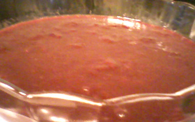 Calda de morango com vinho