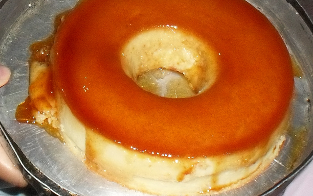 Pudim de pão tradicional do Tico