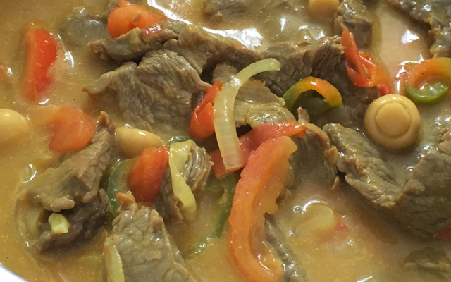 Contra filé ao molho mostarda