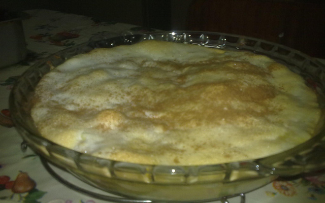 Sobremesa quente de banana