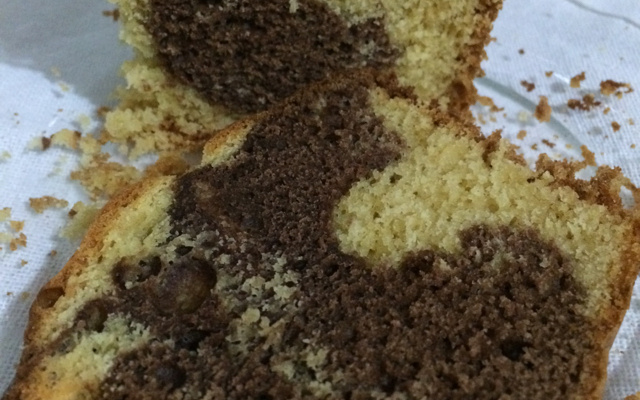 Bolo fofinho mesclado