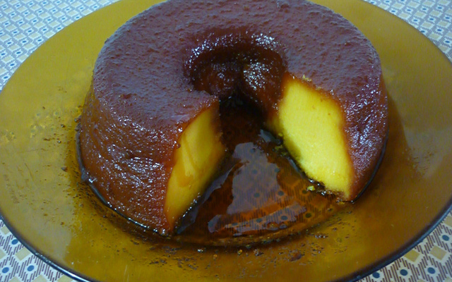 Pudim de pão caseiro