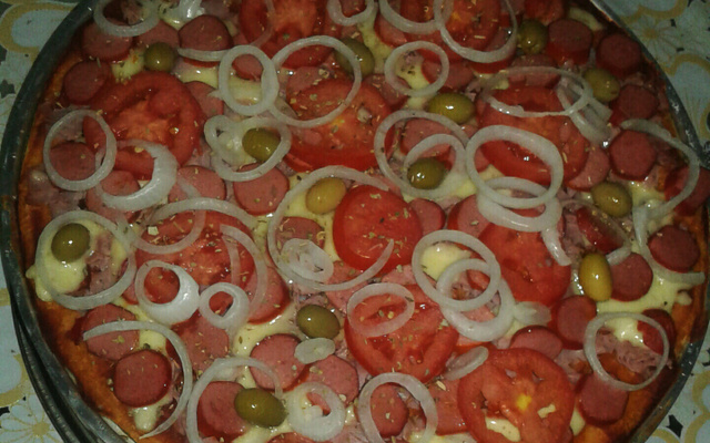 Pizza rápida de liquidificador