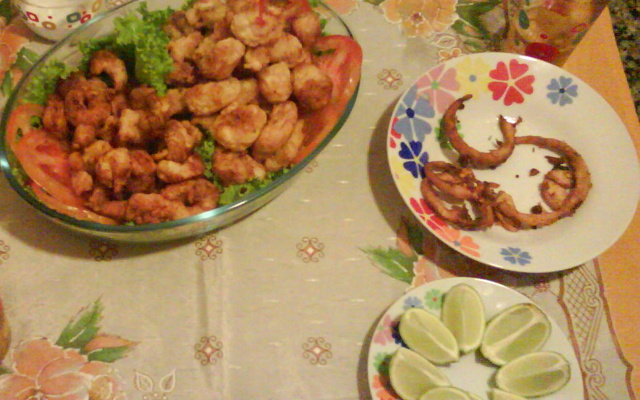 Filé de peixe empanado