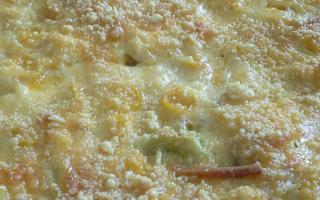 Torta fácil de frango com alho poró