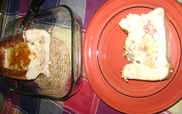 Pão de forma recheado