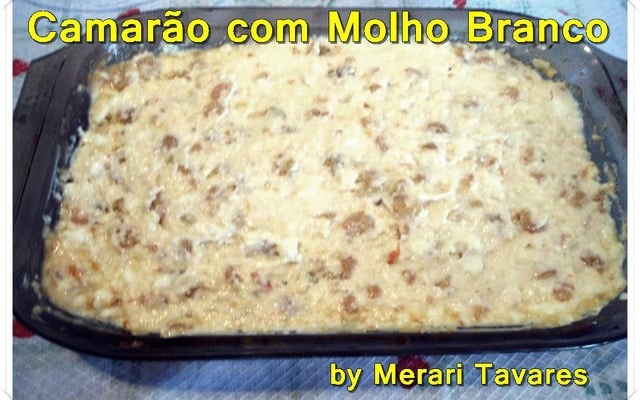 Camarão com molho branco