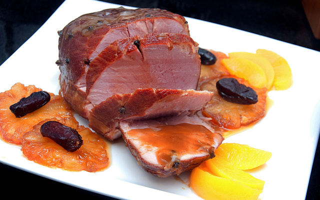 Tender com molho agridoce de laranja