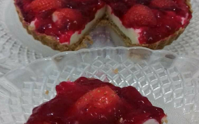 Torta de morango prática