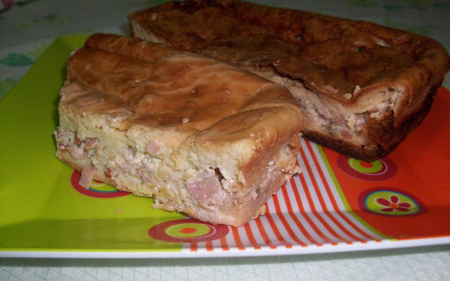 Torta de queijo e presunto