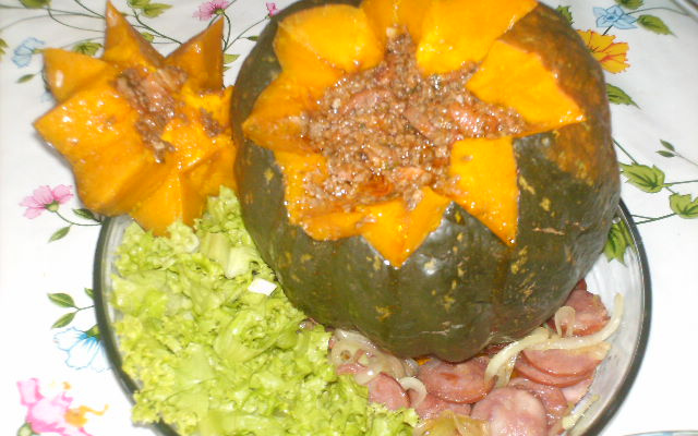 Abóbora deliciosamente recheada