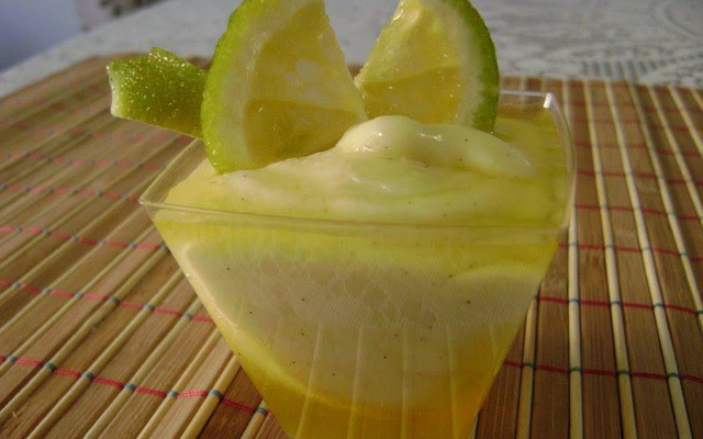 Verrine de baunilha e laranja