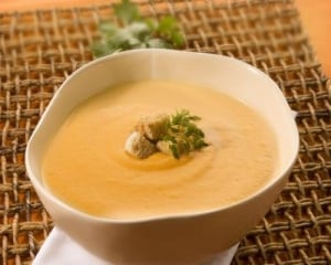 Creme de cenoura com gengibre