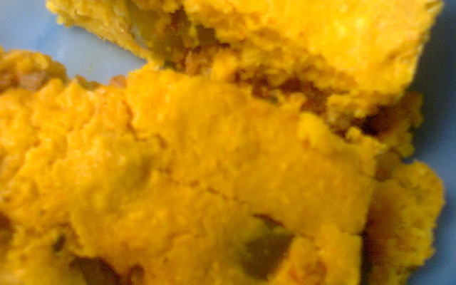 Bolo salgado com recheio de carne moída