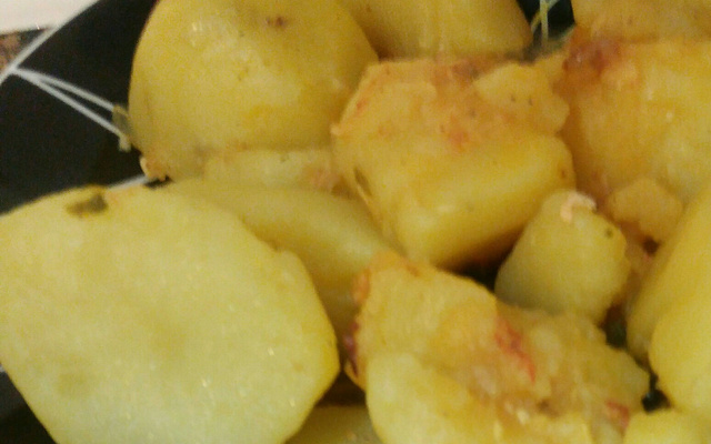 Purê de batata ao forno com frango desfiado