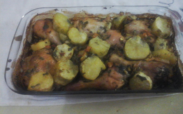 Frango com batata doce