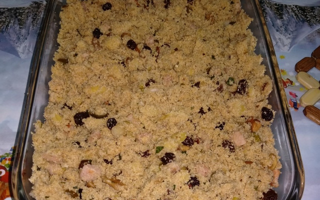 Farofa de Natal com frutas