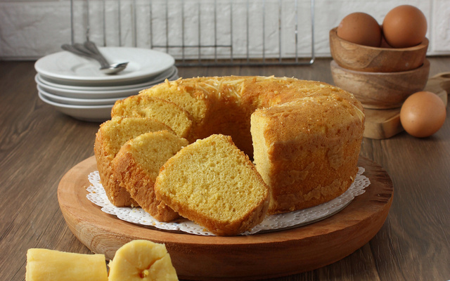 Bolo de massa de mandioca (puba)