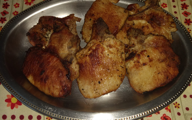 Bisteca frita saborosa