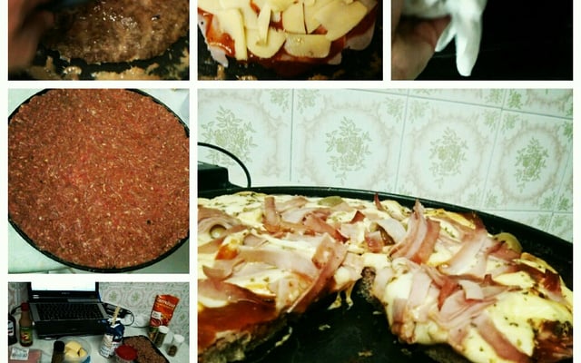 Pizza de carne moída