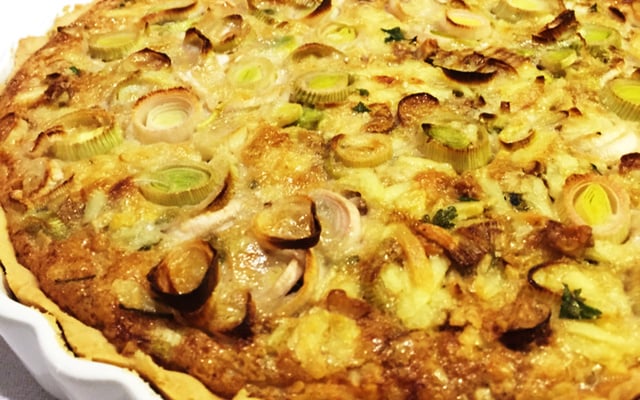 Quiche de alho poró