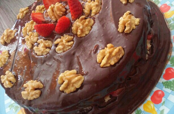 Bolo tentação de morango