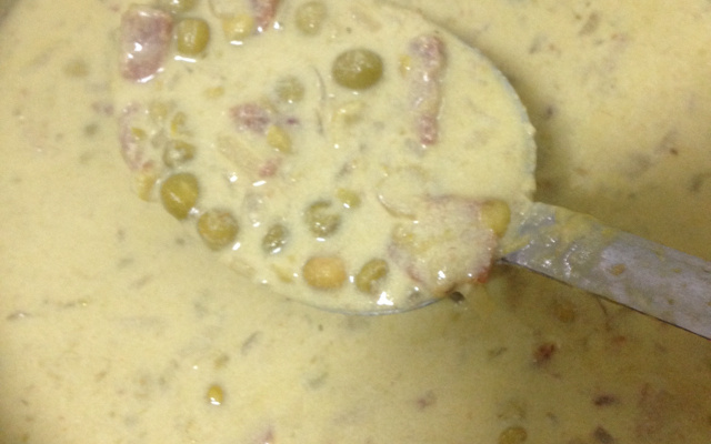 Sopa rápida creme de ervilha