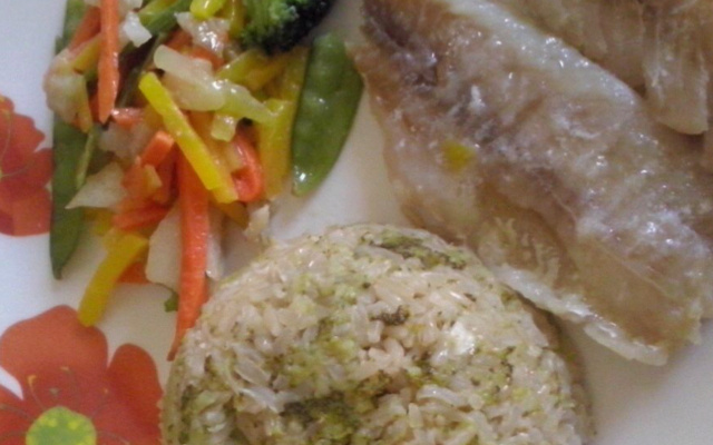 Arroz com brócolis verdinho