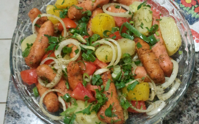 linguiça de frango ao forno