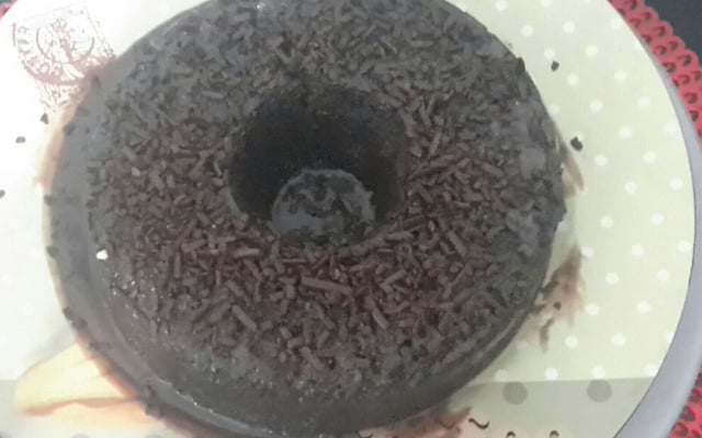 Bolo de chocolate de microondas