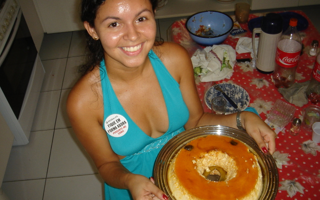 Pudim de leite para recém-casada