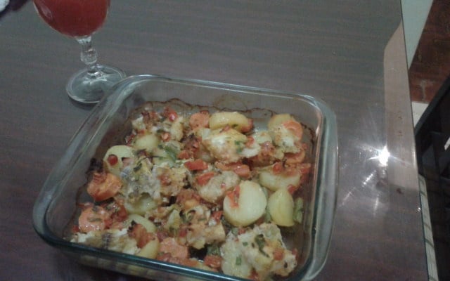 Filé de pescada assado de gala