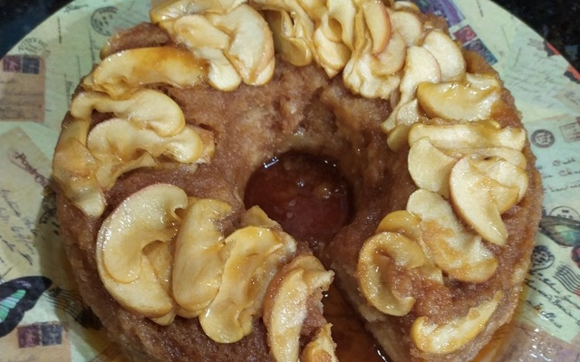 Torta invertida de banana