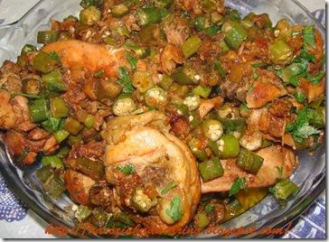 Frango com quiabo a minha moda