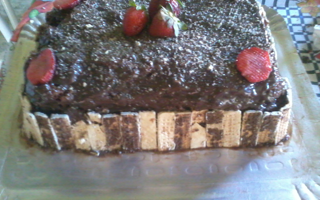 Bolo gelado de morango