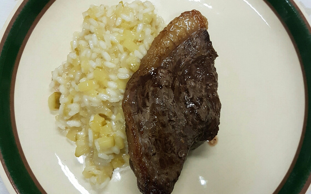 Risoto de abobrinha e limão siciliano