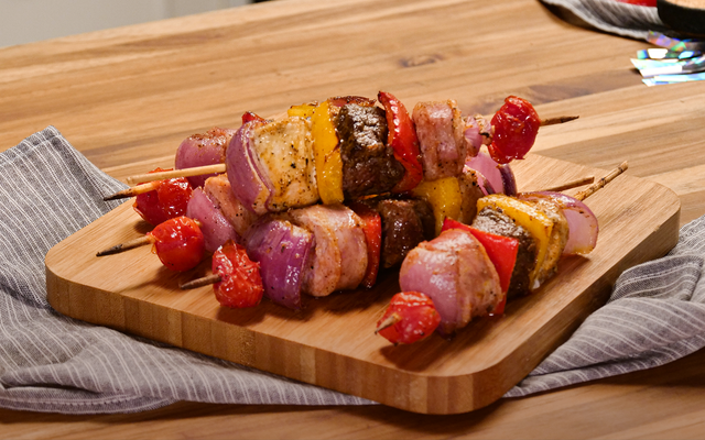 Espetinho de churrasco na airfryer