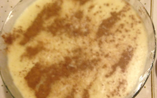 Arroz doce com leite condensado e coco