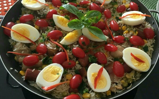 Paella caipira