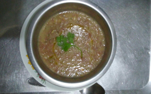 Creme de mandioca com carne seca